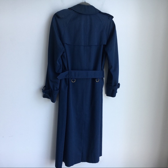 ❣️FINAL SALE❣️AQUASCUTUM navy trench coat M - Picture 8 of 8